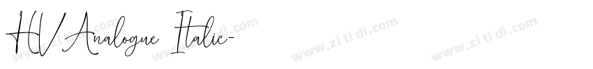 HVAnalogue Italic字体转换
